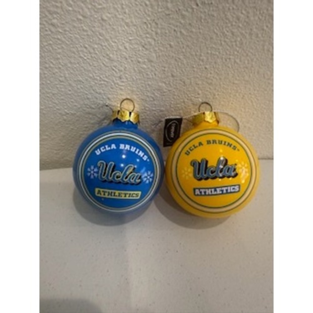 UCLA Bruins Athletics Christmas Ornament Set of 2 Forever Collectibles Blue Gold